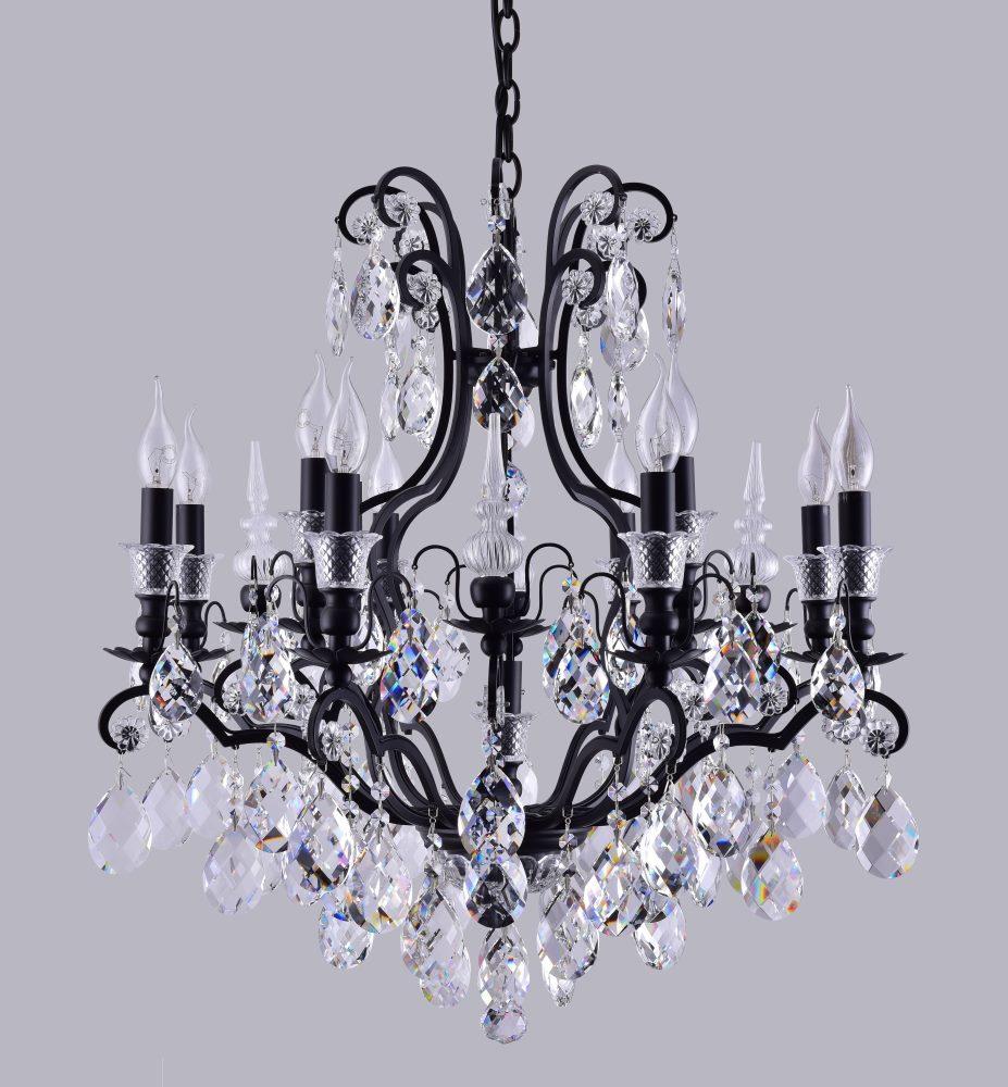 Подвесная люстра Crystal Lux Magnifico SP13 Black/Transparent в Санкт-Петербурге