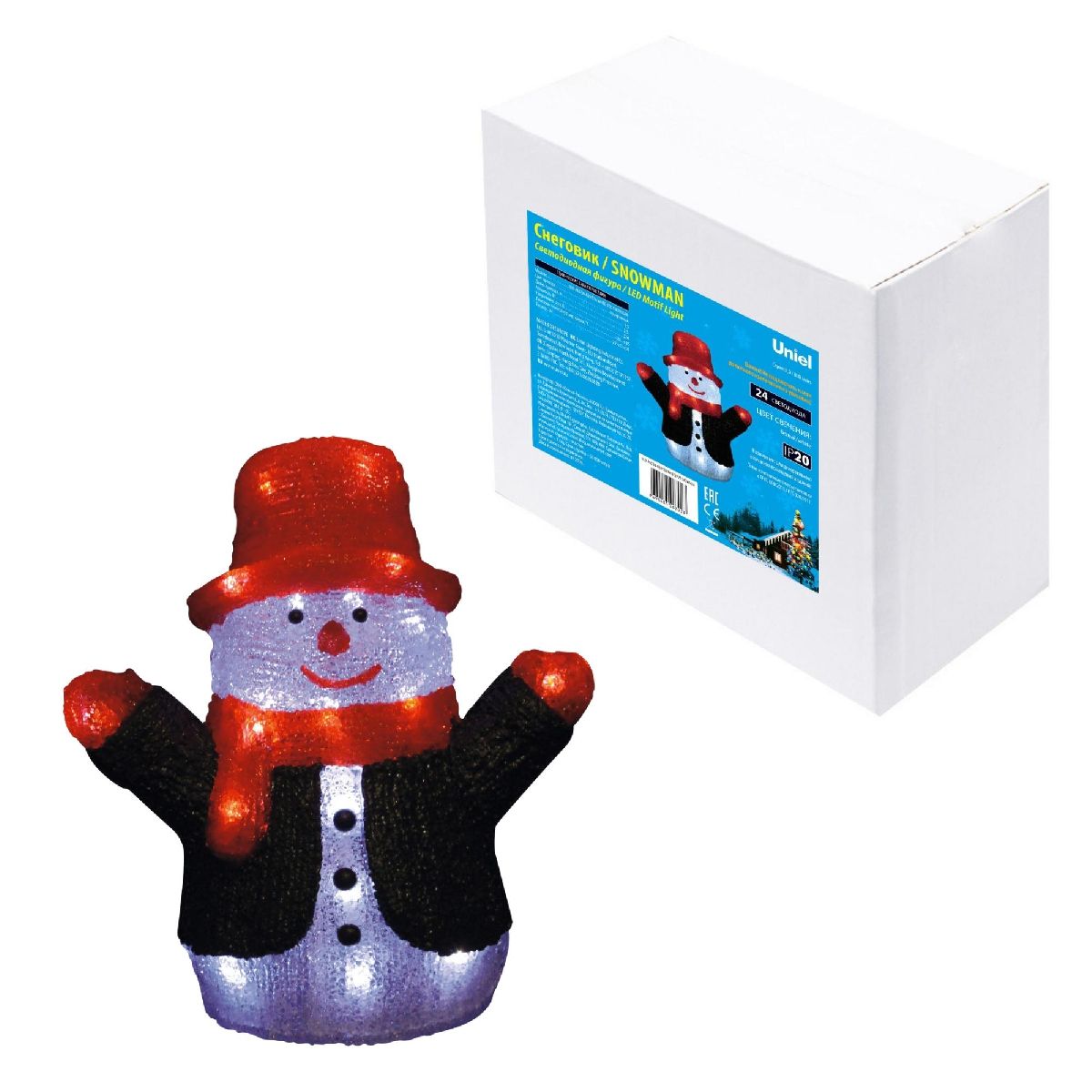 Фигура снеговик Uniel ULD-M2730-024/STA WHITE IP20 SNOWMAN 09557 в Санкт-Петербурге