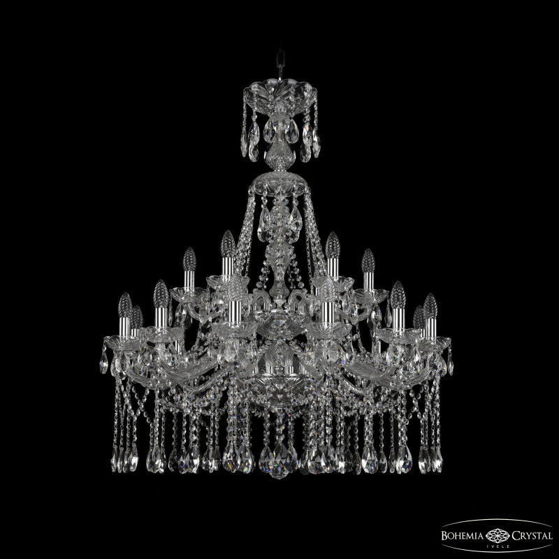Подвесная люстра Bohemia Ivele Crystal 1413/12+6/300/XL-96/2d Ni в Санкт-Петербурге