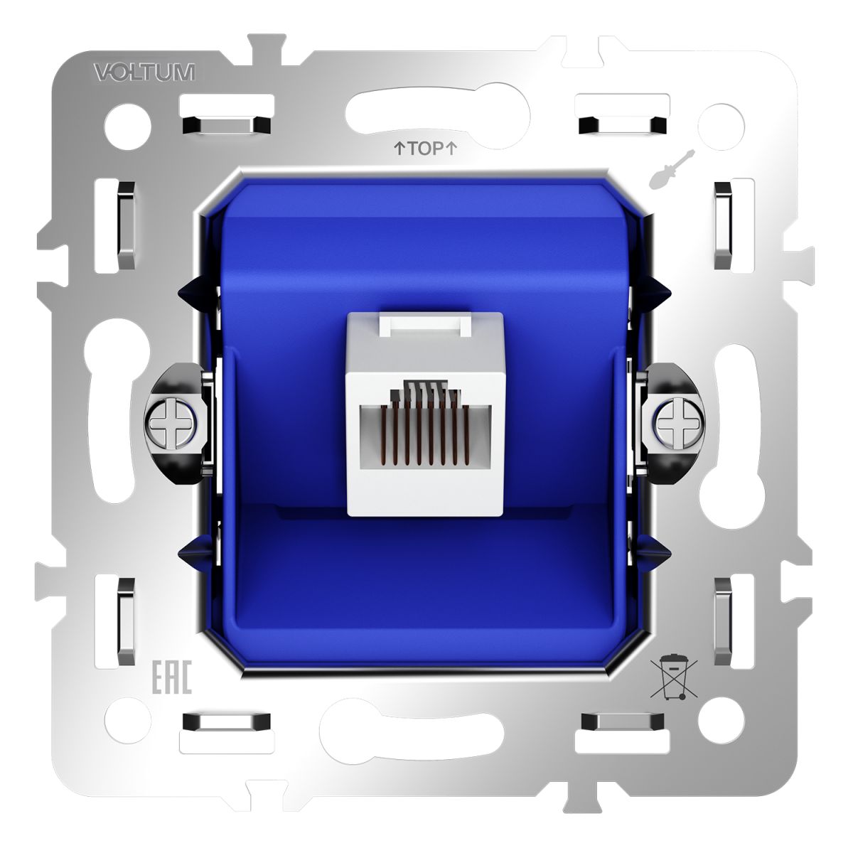 Механизм розетки компьютерной RJ45 кат.6 Voltum S70 VLS0601M в Санкт-Петербурге