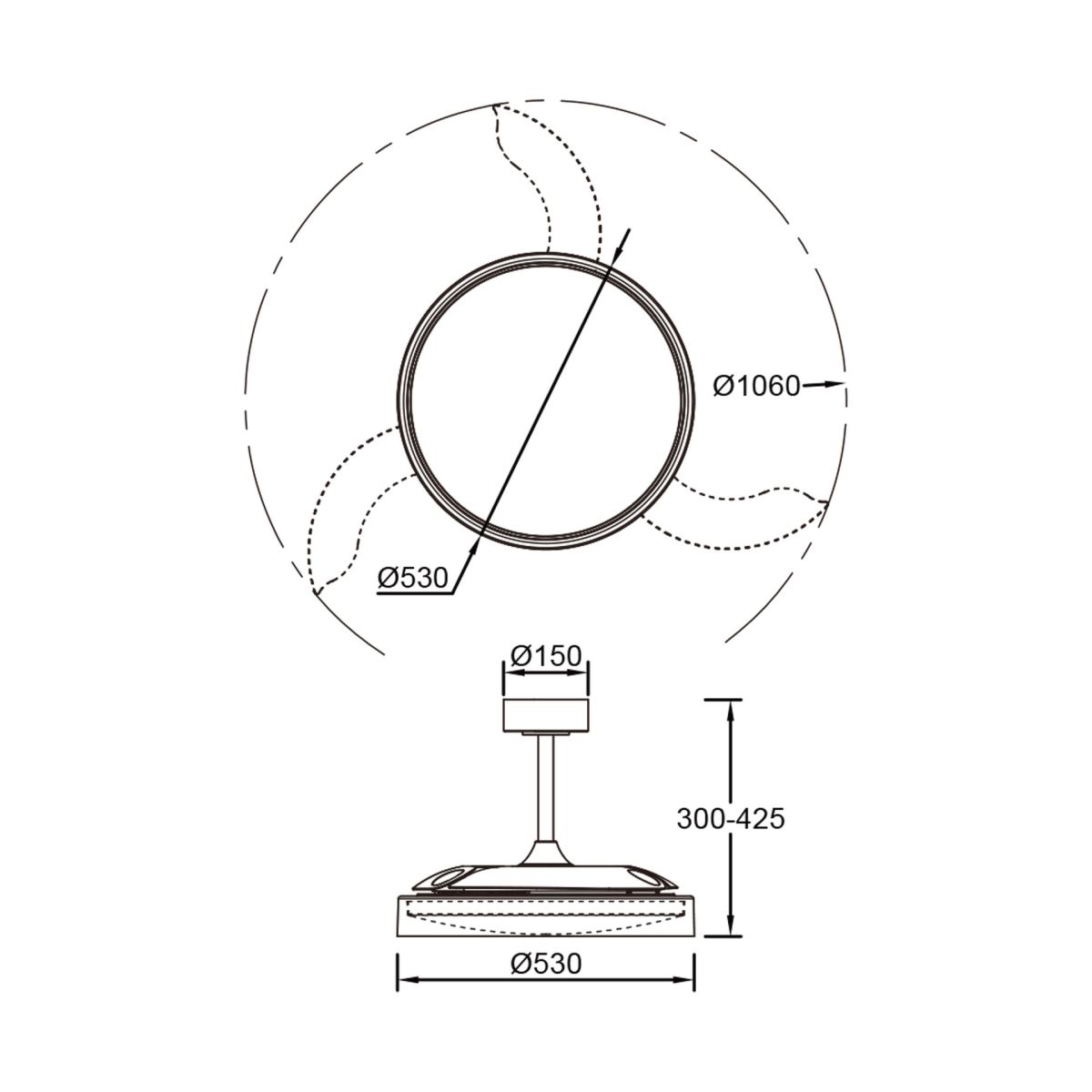 Люстра-вентилятор Mantra Glass Fan 9525 в Санкт-Петербурге
