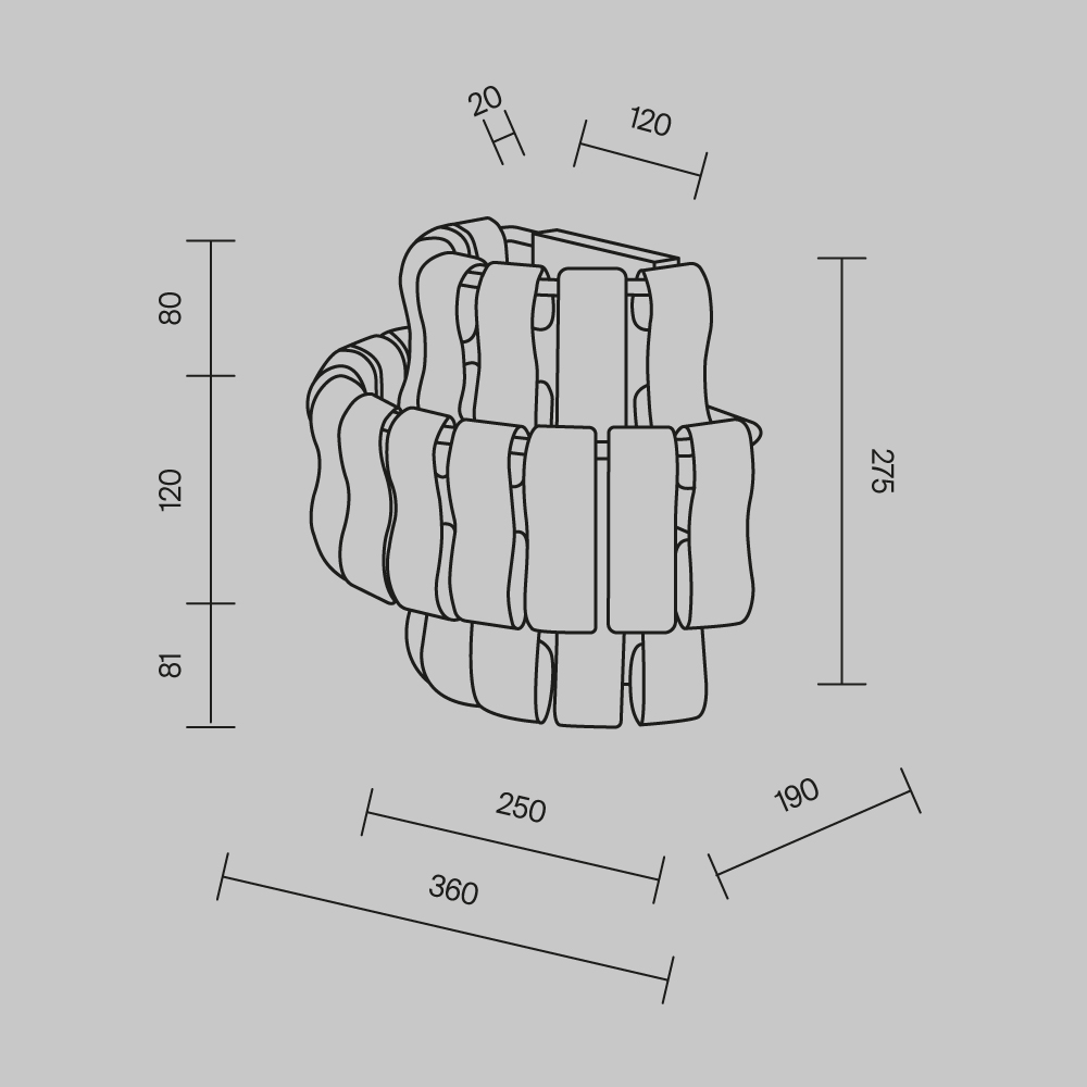 Настенный светильник Maytoni Boulder MOD538WL-02MG в Санкт-Петербурге