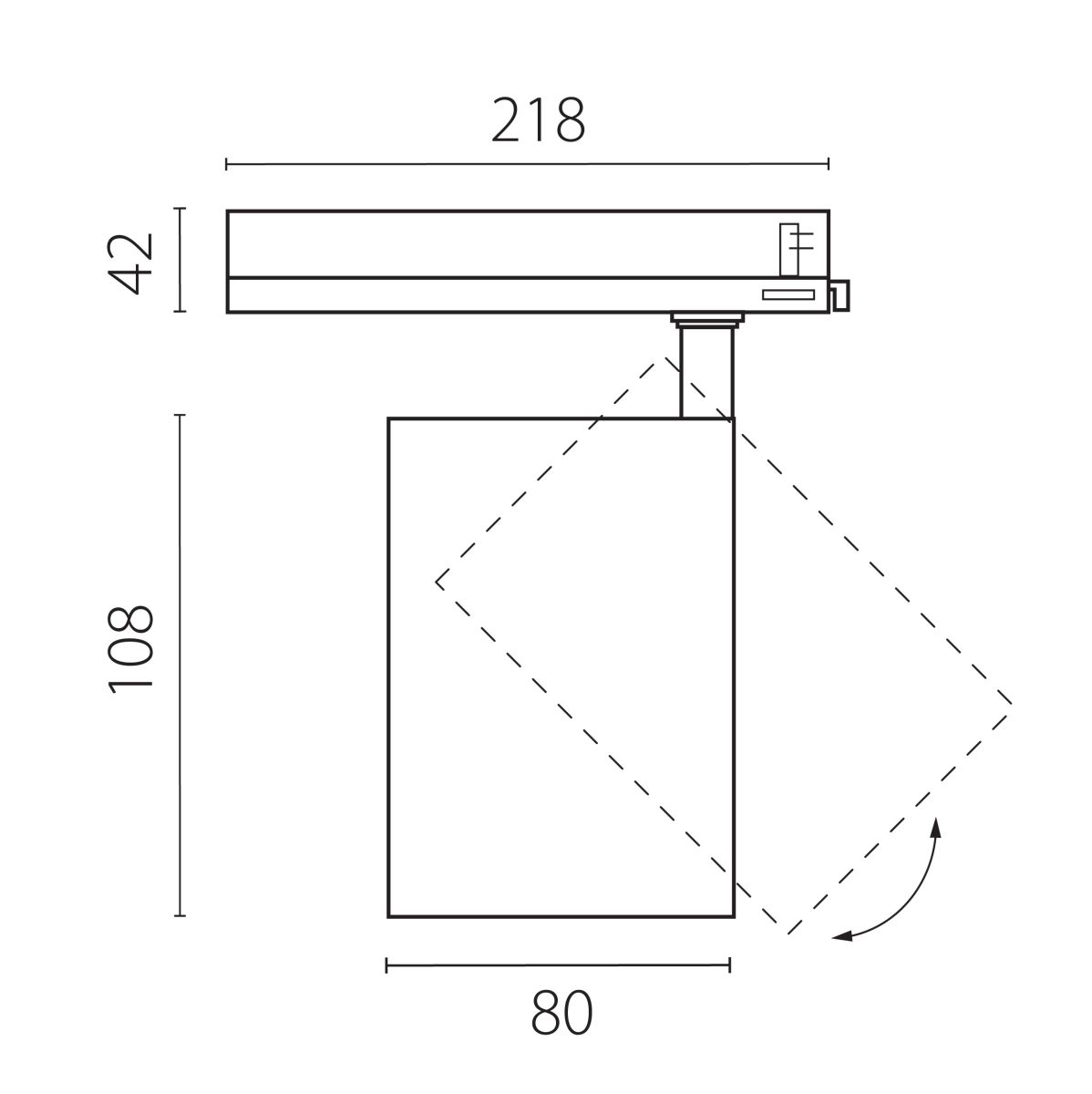 Трековый трехфазный светильник Quattro LED с управлением TRIAC Lightstar Alta Base A5347TRIAC в #REGION_NAME_DECLINE_PP#