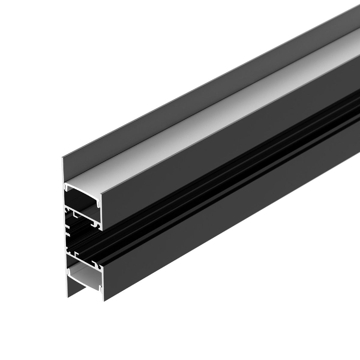 Алюминиевый профиль Arlight WALL-2575-DUAL-2000 ANOD BLACK 052332 в #REGION_NAME_DECLINE_PP#