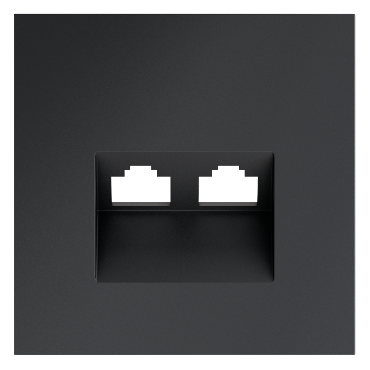 Накладка для розетки компьютерной двойной RJ45+RJ45 кат.6 Voltum S70 (графит) VLS001407 в #REGION_NAME_DECLINE_PP#