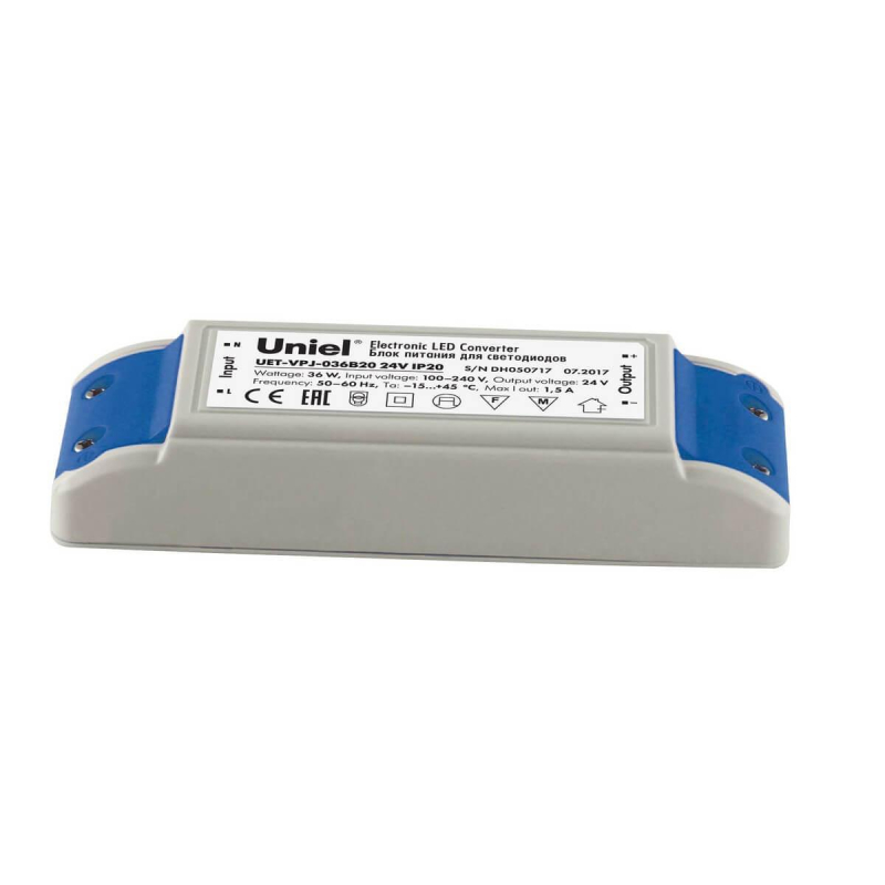 Блок питания (UL-00002436) Uniel 24V 36W IP20 1,5A UET-VPJ-036B20 24V IP20 в #REGION_NAME_DECLINE_PP#