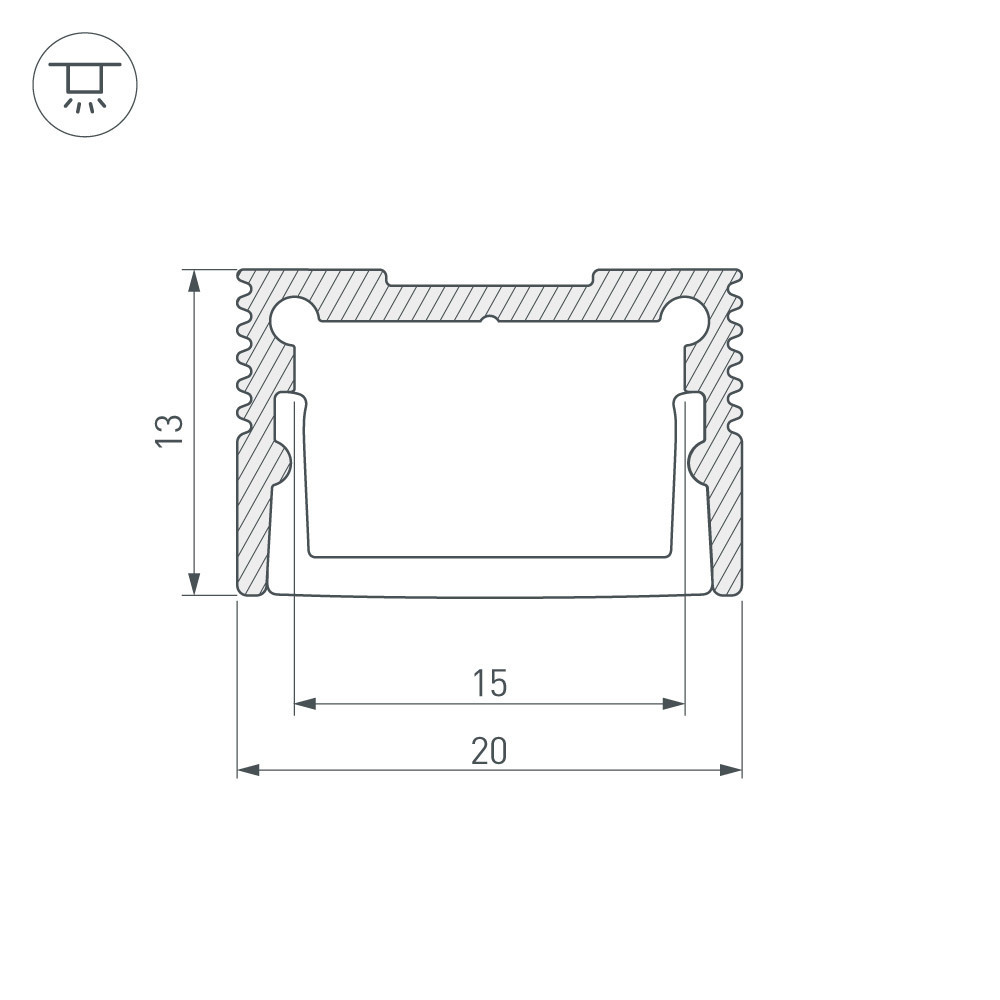 Алюминиевый профиль Arlight SL-SLIM20-H13-2000 WHITE 037113 в Санкт-Петербурге