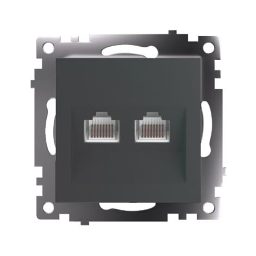 Розетка компьютерная 2-местная RJ-45 Stekker Катрин GLS00-7109-06 50008 в Санкт-Петербурге