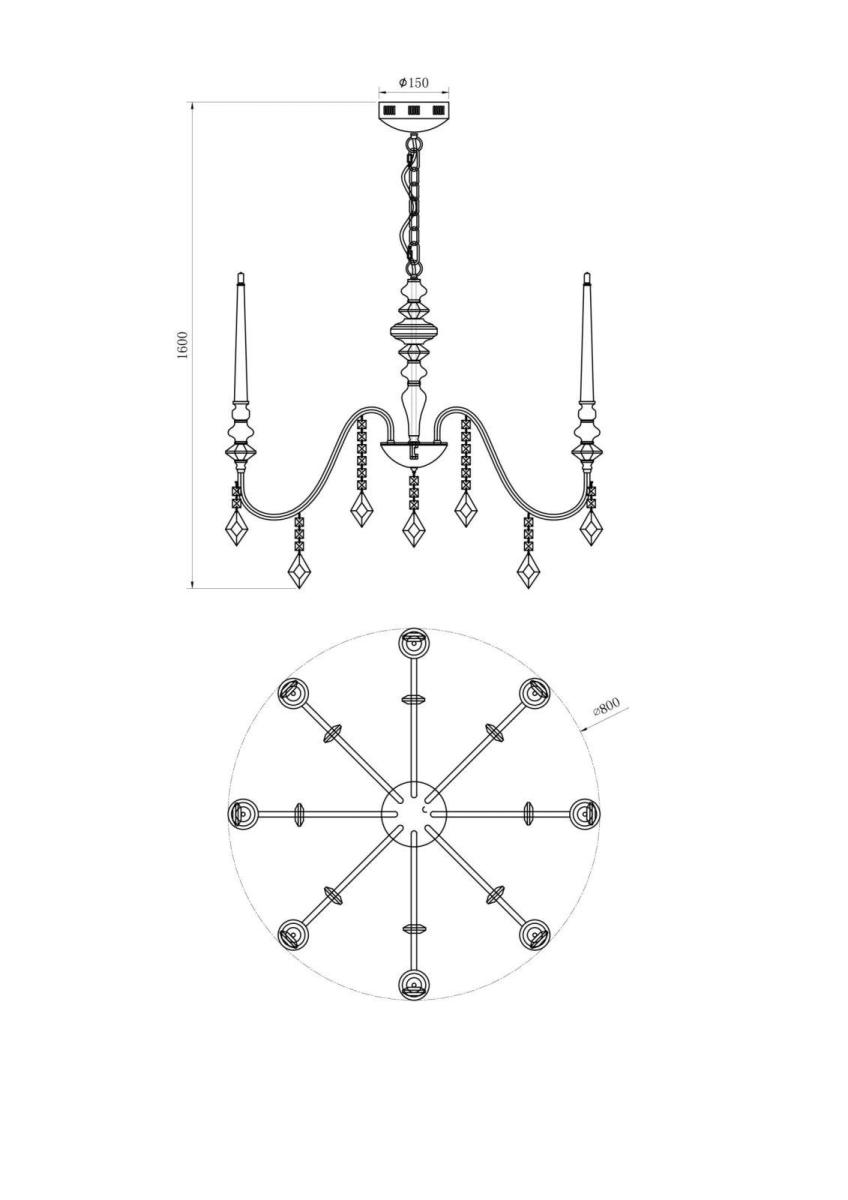 Подвесная люстра Lucia Tucci Maya 4450.8 Chrome в Санкт-Петербурге