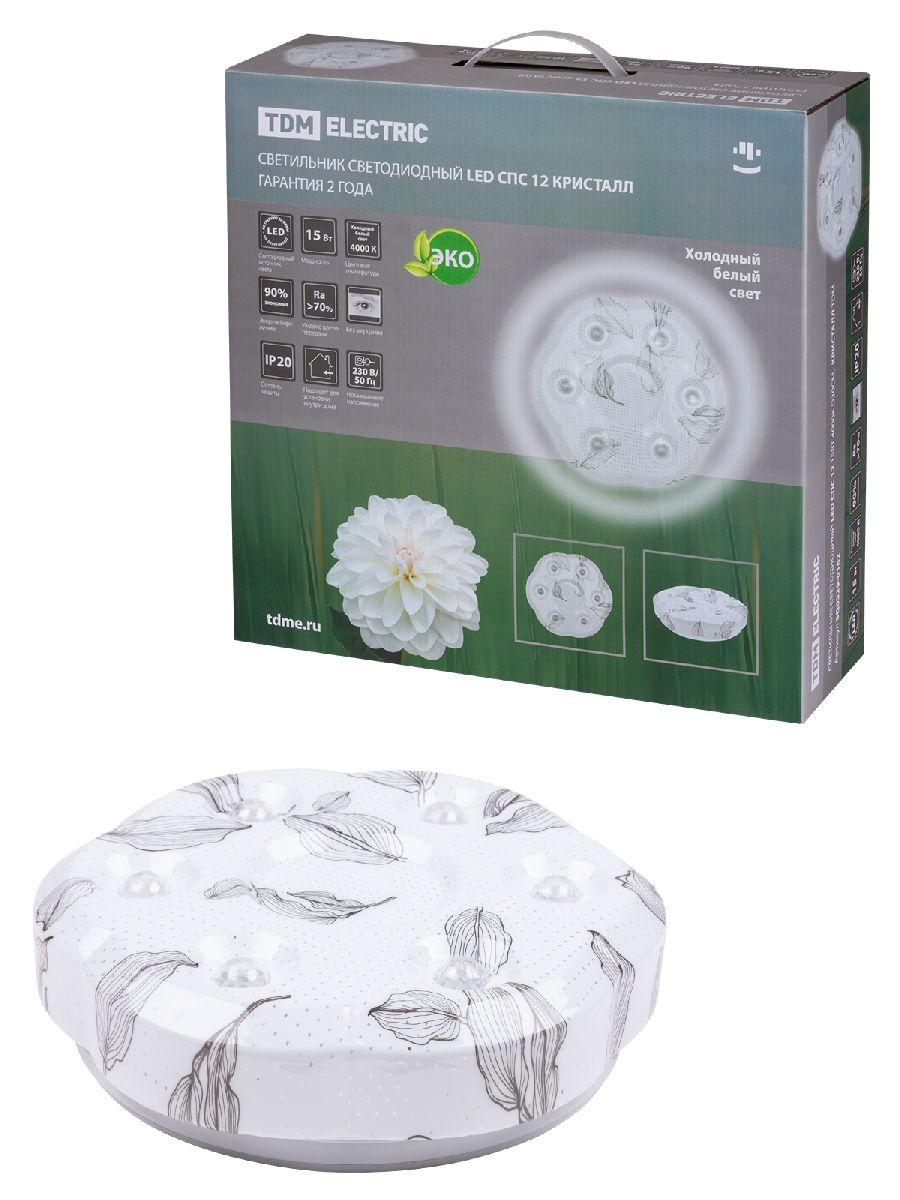 Настенно-потолочный светодиодный светильник TDM Electric Кристалл LED СПС 12 SQ0329-0162 в Санкт-Петербурге