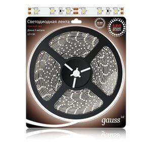 Светодиодная влагозащищенная лента Gauss 4,8W/m 60LED/m 2835SMD красный 5M EB311000705 в Санкт-Петербурге
