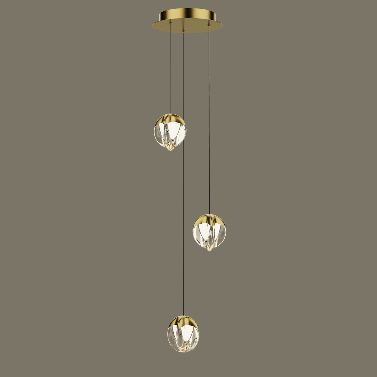 Подвесной светильник Delight Collection MD24001033-3A gold/clear в Санкт-Петербурге