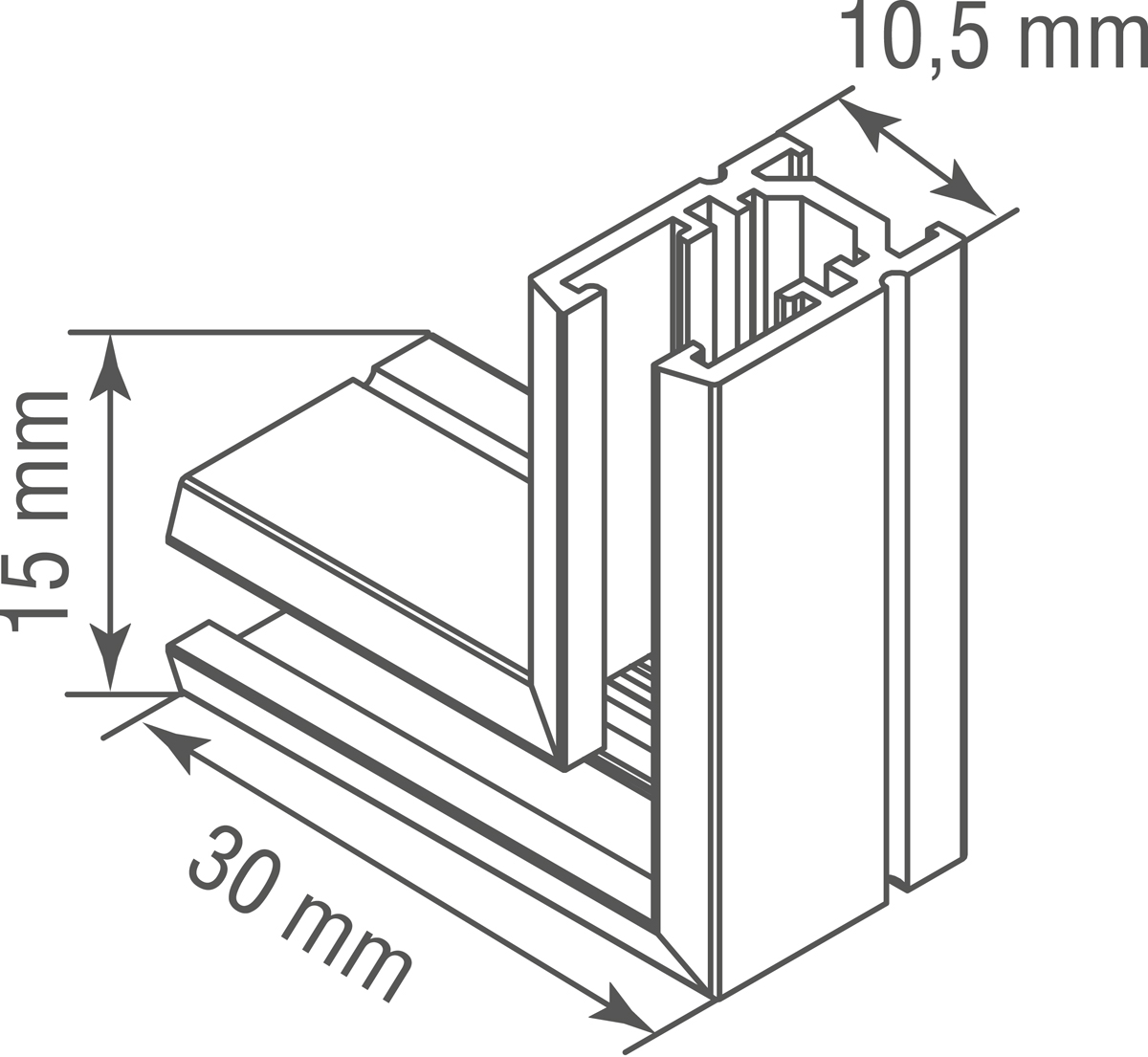 L-образный угол-соединитель Donolux Slim Line Mini L corner DLSM CB в Санкт-Петербурге