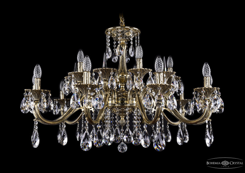 Подвесная люстра Bohemia Ivele Crystal 1703/12+4/360/A/GB/Shpil в Санкт-Петербурге