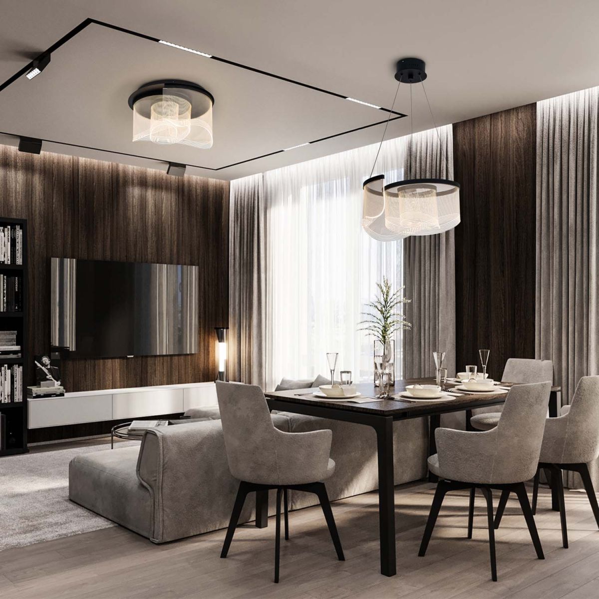 Потолочный светильник Modestyle MS.8041.480 BK в Санкт-Петербурге