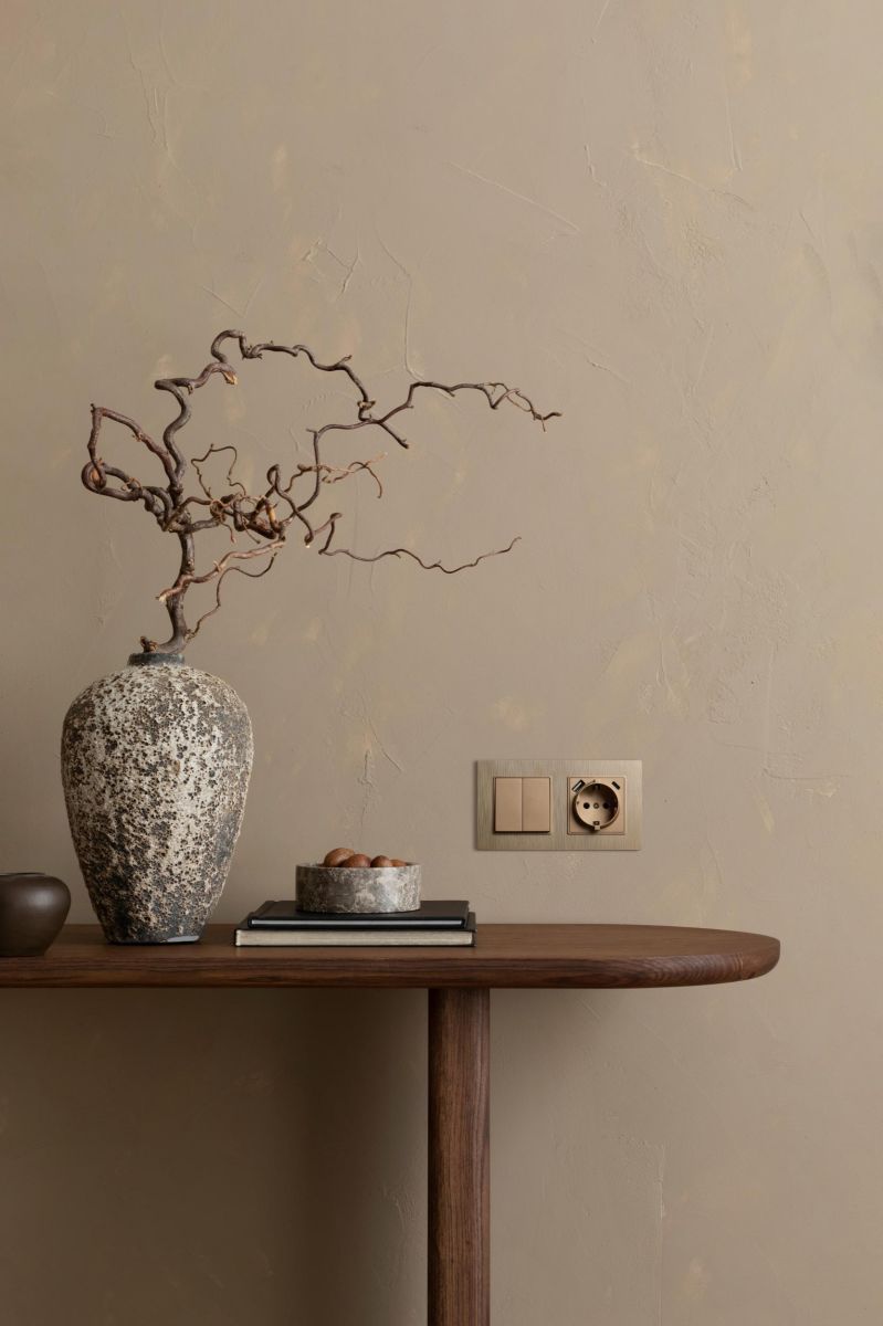 Выключатель кнопочный 2-клавишный 10А/250В, золотой Kollinger REA-S-011GD для Aspekt, Eleganz, Reflex в Санкт-Петербурге