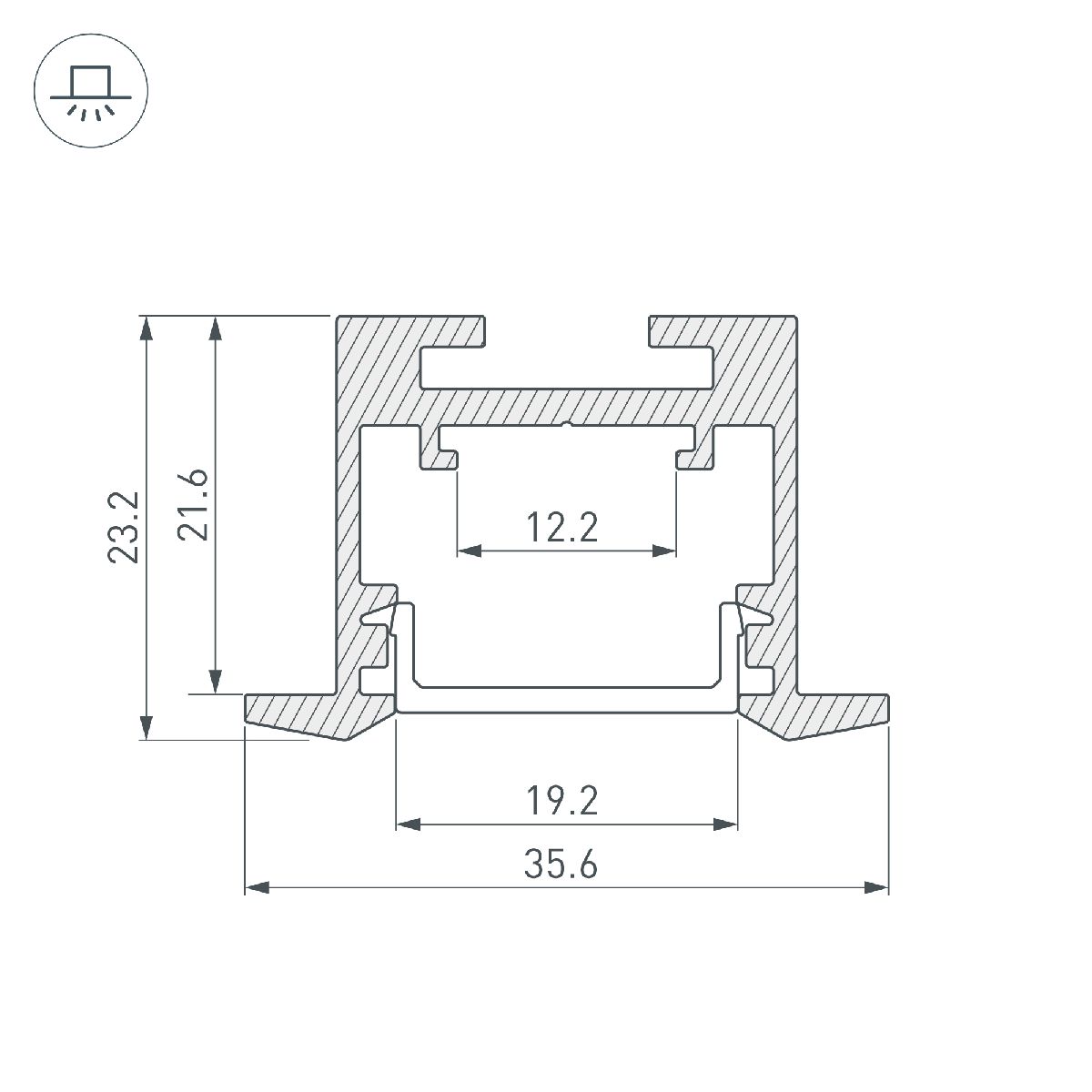 Профиль Arlight SL-LINE-3523-F-2500 WHITE 043117 в Санкт-Петербурге