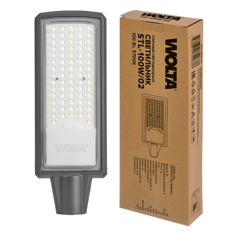 Уличный консольный светильник WOLTA STL-100W/02 в Санкт-Петербурге
