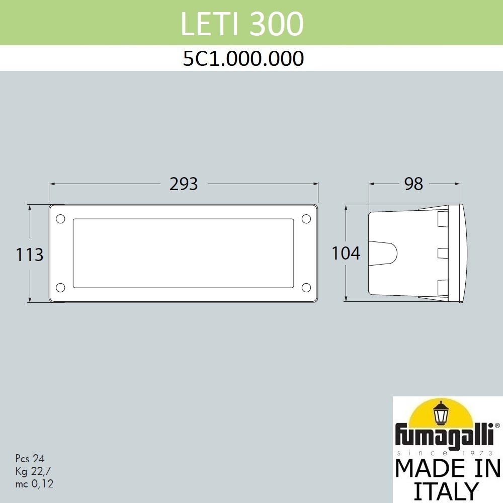 Светильник для подсветки лестниц Fumagalli Leti 5C1.000.000.LYF1R в Санкт-Петербурге