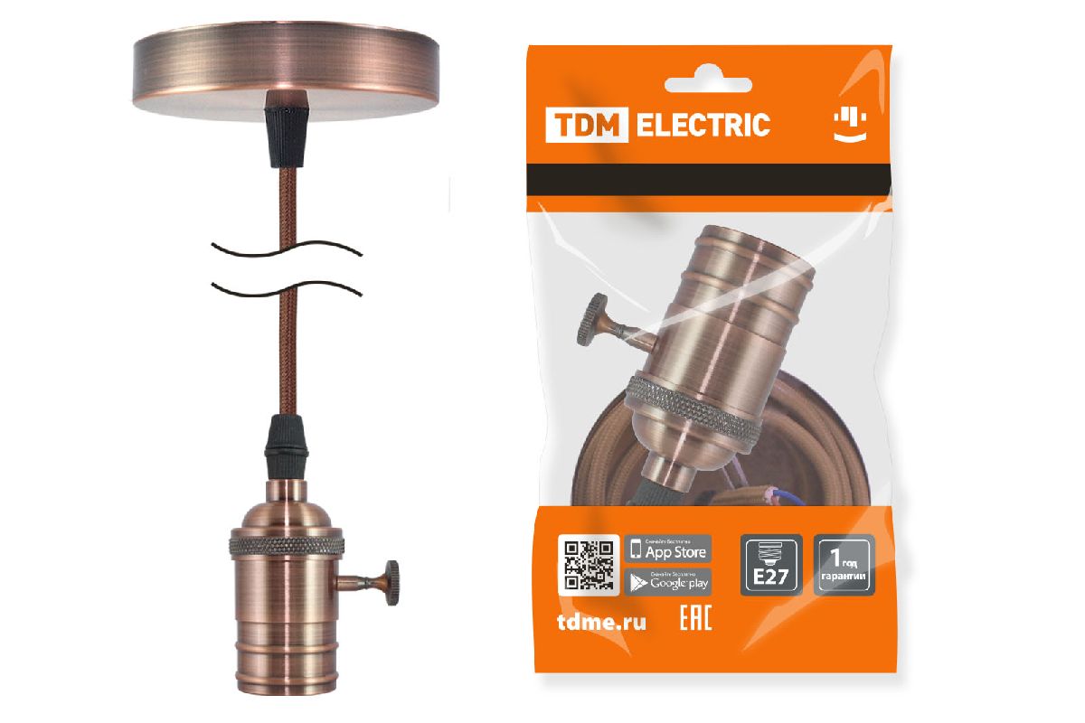 Патрон с кабелем TDM Electric Лофт SQ0335-0075 в Санкт-Петербурге