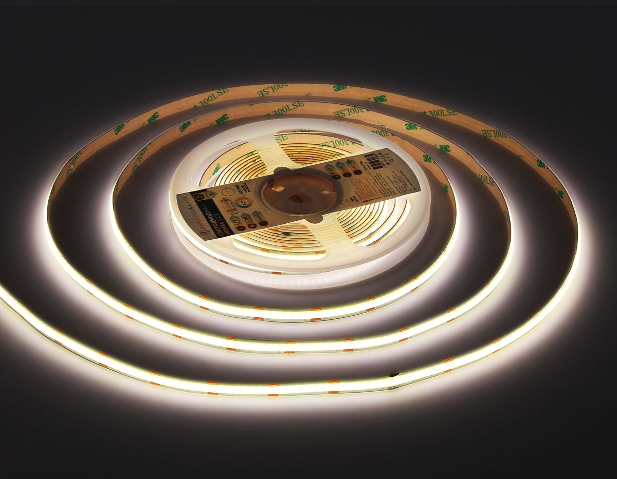 Светодиодная лента Ambrella Light Illumination COB 608Led/ 12W m/ 24V IP20 CCT 3000-6500K/ 5m*8mm*2.2mm (3 конт.) GS4901 в Санкт-Петербурге