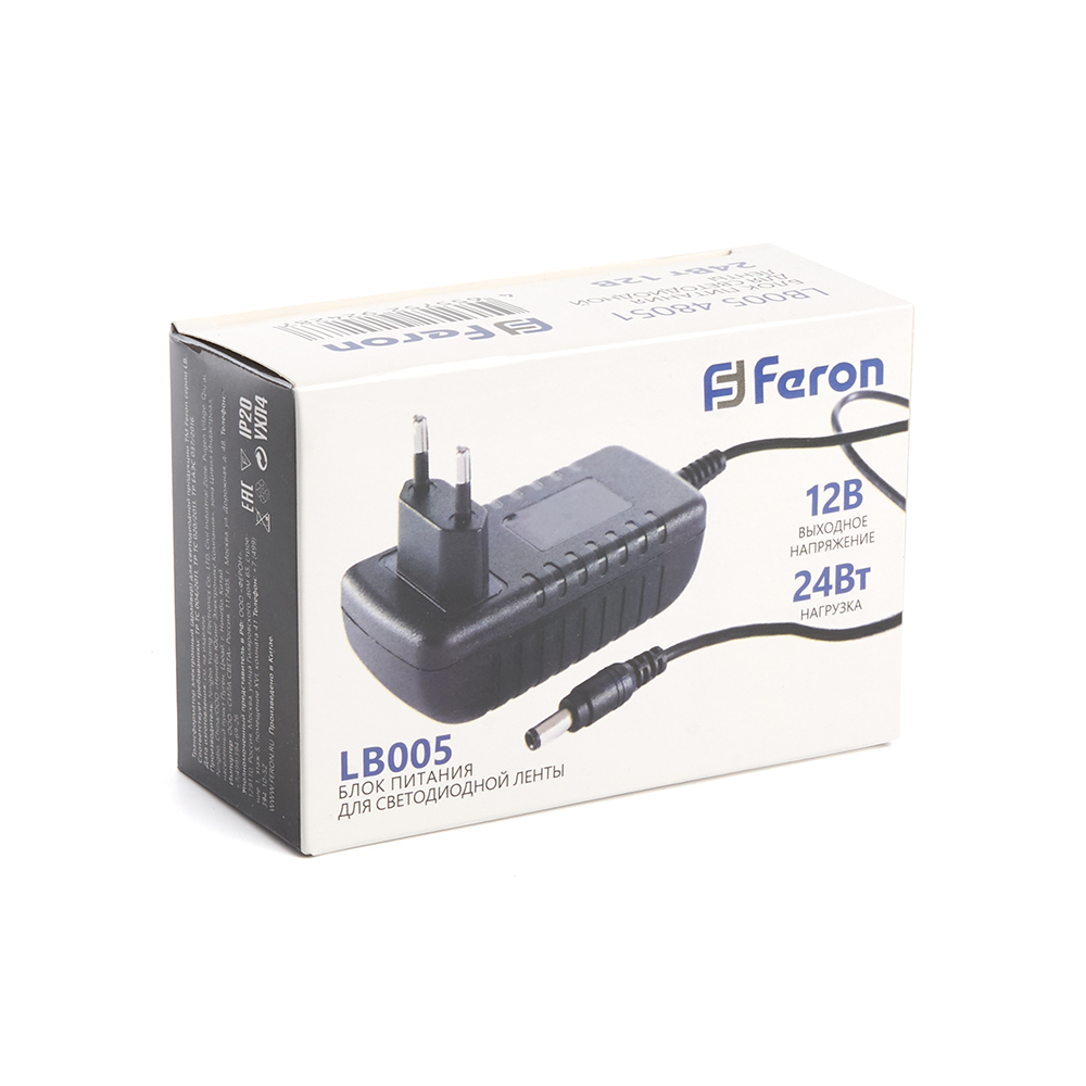 Трансформатор для светодиодной ленты Feron LB005 24Вт 12В IP20 48051 в Санкт-Петербурге