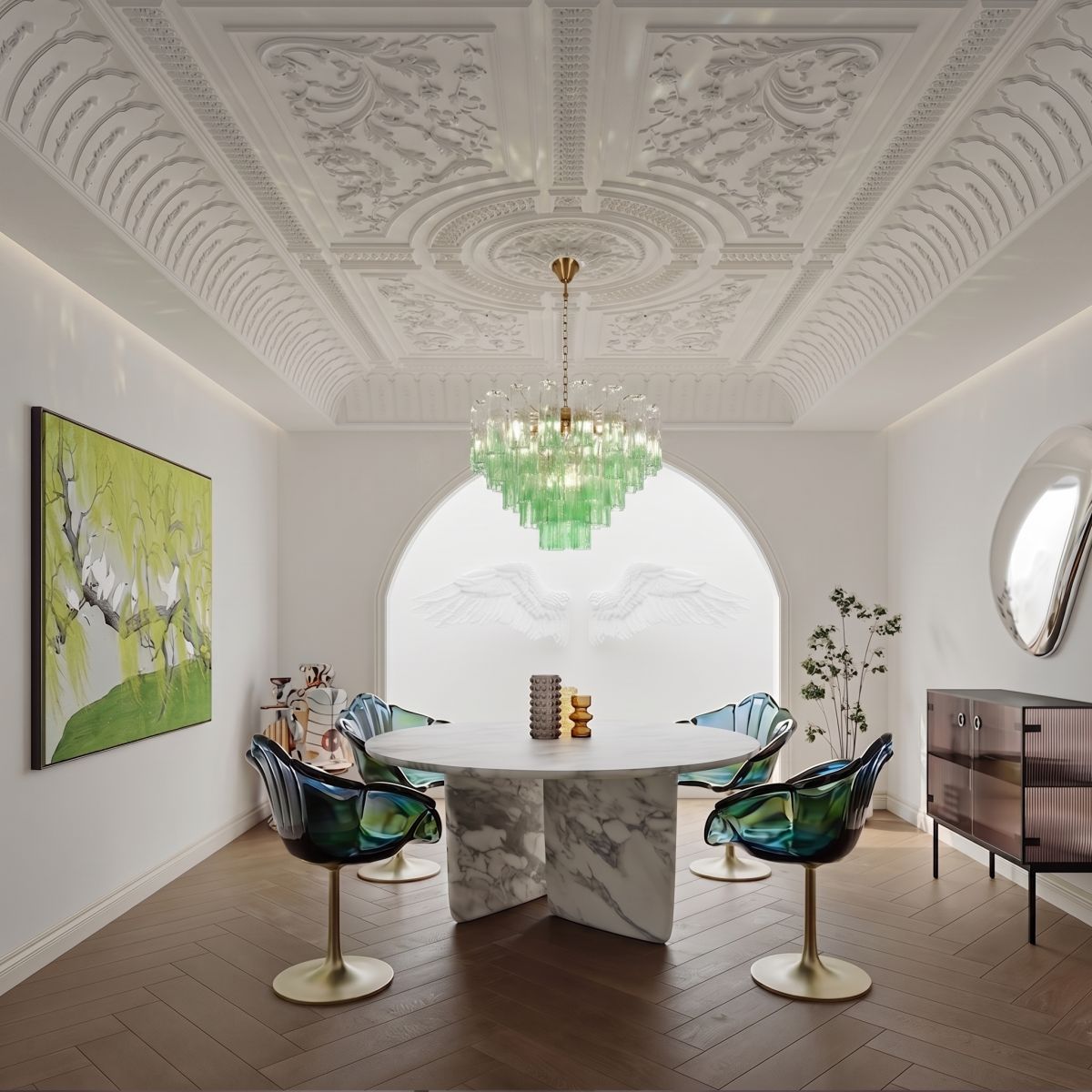 Подвесная люстра Loft IT Murano 10580/600 Clear green в #REGION_NAME_DECLINE_PP#