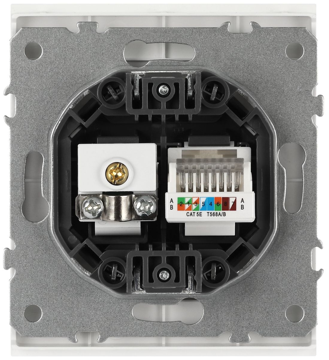 Розетка Эра Arktik 16-3110-08 комбинированная RJ45+TV белый матовый Б0070501 в Санкт-Петербурге