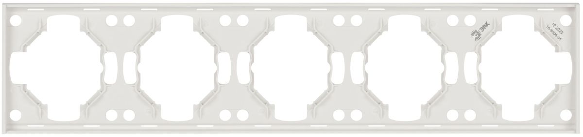 Рамка для розеток и выключателей ЭРА Arktik 16-5005-01 на 5 постов белый Б0070584 в Санкт-Петербурге