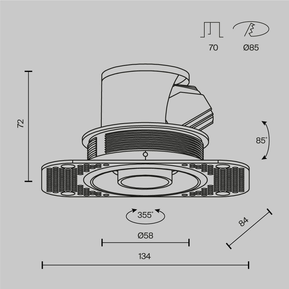 Встраиваемый светильник Maytoni Technical Focus LED mini DL127-8W4K-TRS-W в Санкт-Петербурге