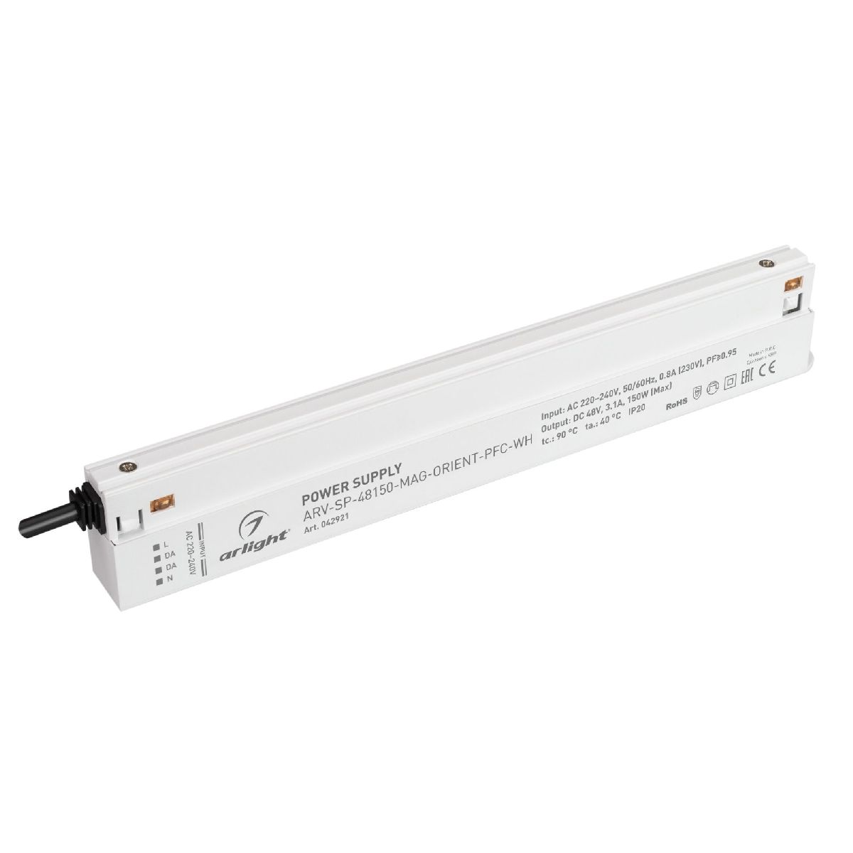 Блок питания Arlight ARV-SP-48150-MAG-ORIENT-PFC-WH (48V, 3.1A, 150W, IP20) 042921 в Санкт-Петербурге