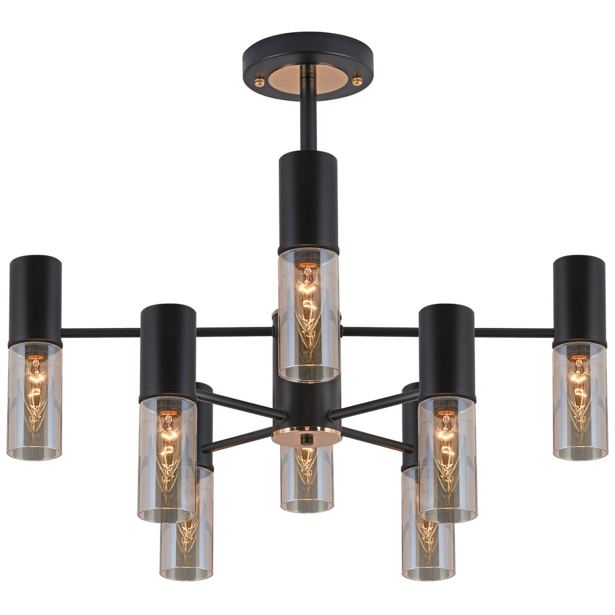 Люстра на штанге Illumico IL1295-8PPA-79 BK GD в Санкт-Петербурге