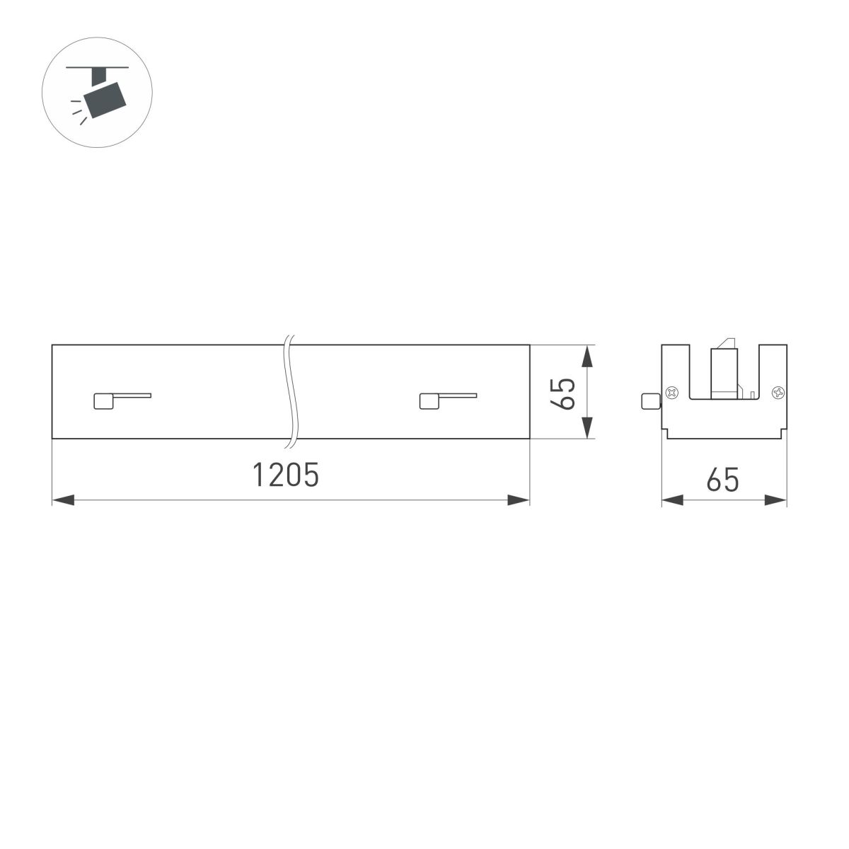 Трековый трехфазный светильник Arlight LGD-LUNGO-4TR-L1200-39W-60W Day4000 (Белый, двойной асимметричный 2х20 deg, 230V) (IP20 Металл) 064268 в Санкт-Петербурге