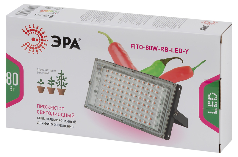 Фитопрожектор для растений Эра FITO-80W-RB-LED-Y Б0053082 в Санкт-Петербурге