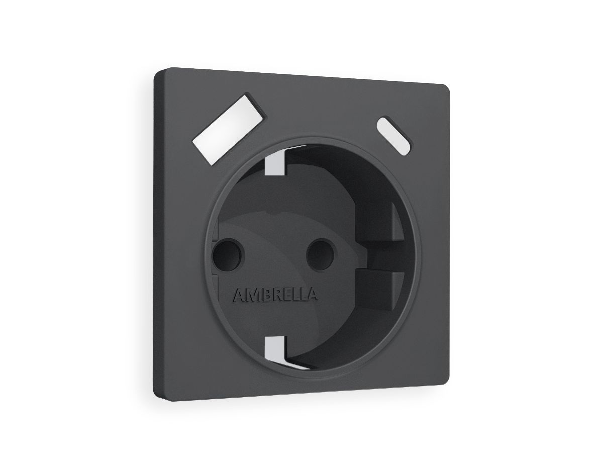Лицевая панель для розетки с/з со шторками 2USB A+C Ambrella Volt Alfa AP9100 в Санкт-Петербурге