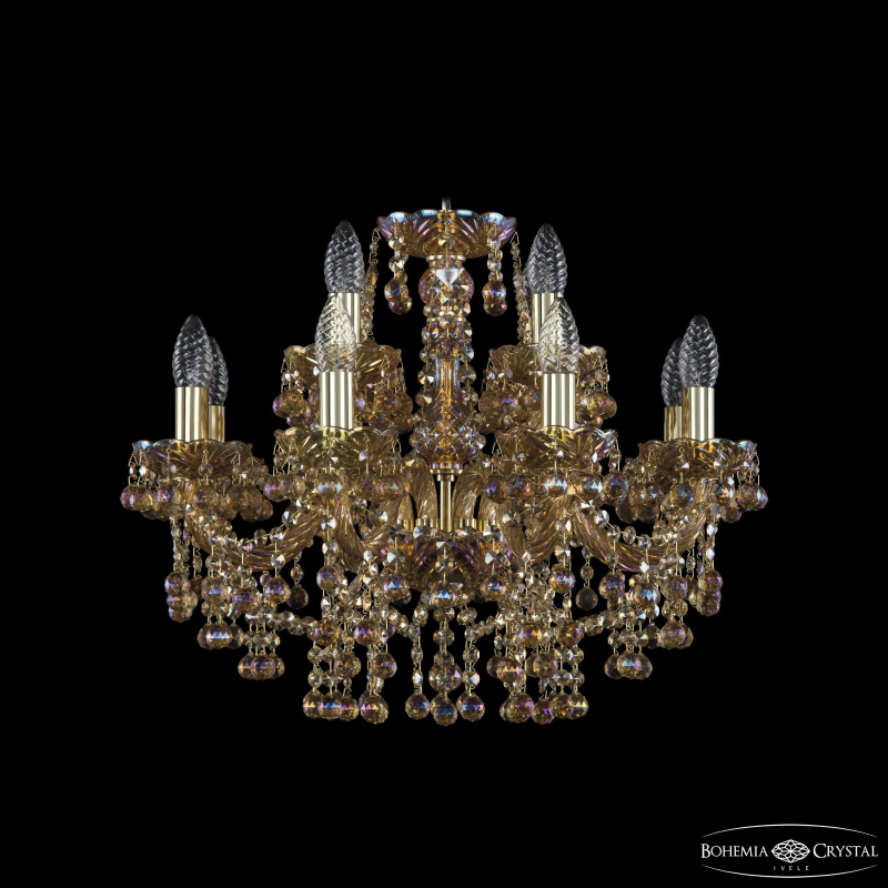 Подвесная люстра Bohemia Ivele Crystal 1409/8+4/195 G M777 в Санкт-Петербурге