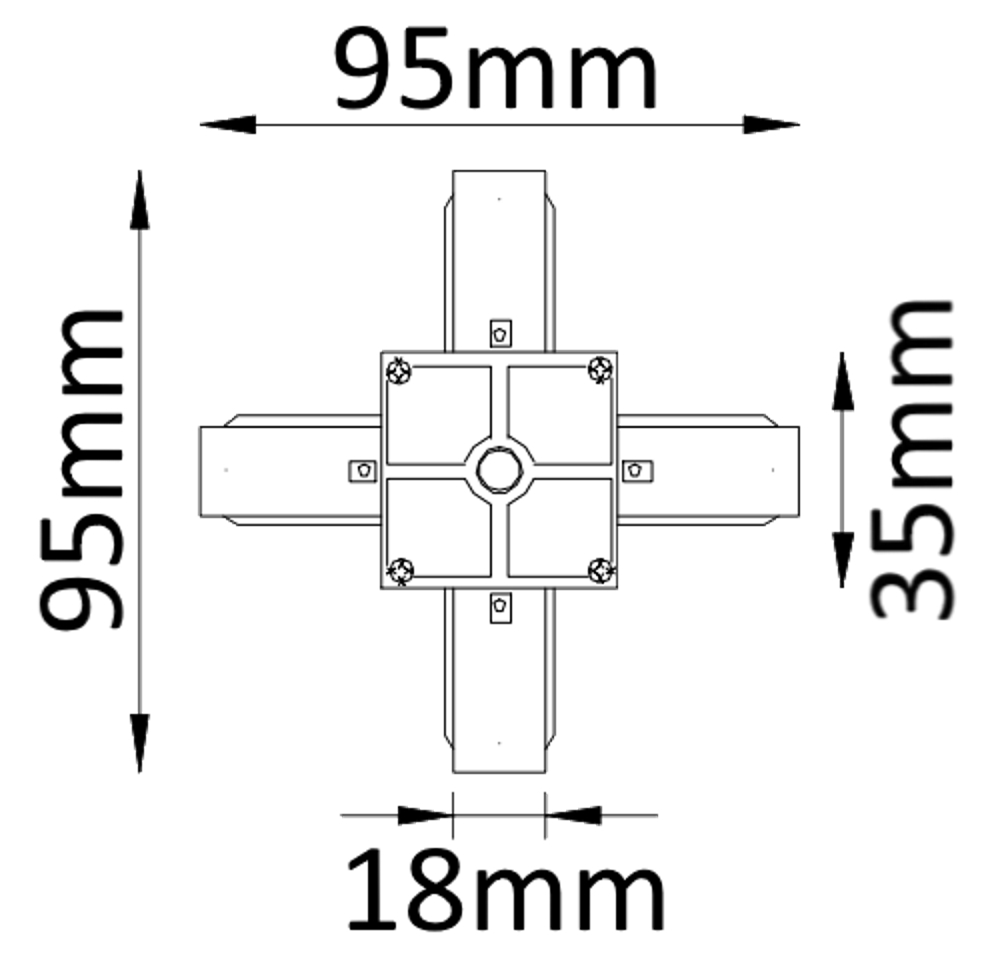 Соединитель X-образный (однофазный) Crystal Lux CLT 0.211 CLT 0.211 04 BL в Санкт-Петербурге