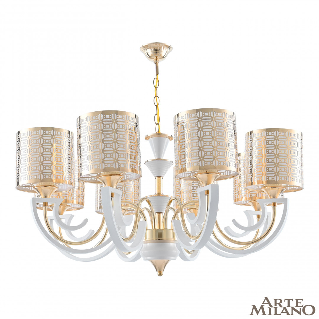 Подвесная люстра Arte Milano Florentia-8857 308857/8 Wh/Gd в Санкт-Петербурге