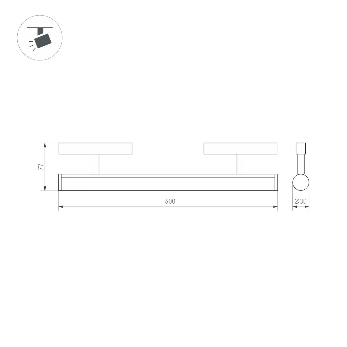 Трековый светильник Arlight Mag-Orient-Tube-Corner-L600-20W Day4000 037348 в Санкт-Петербурге