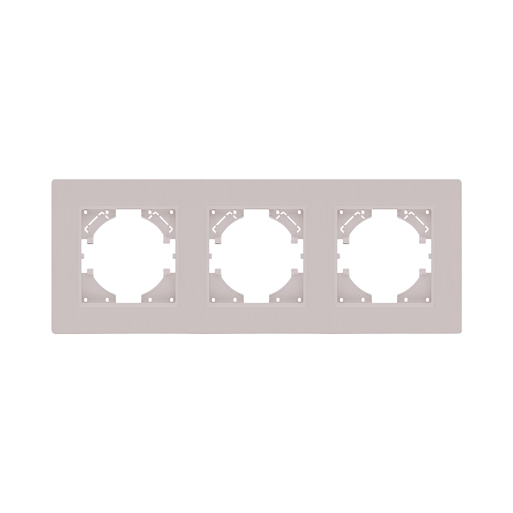 Рамка 3-постовая, кашемир матовый Kollinger Eleganz Plex EP3CM в #REGION_NAME_DECLINE_PP#