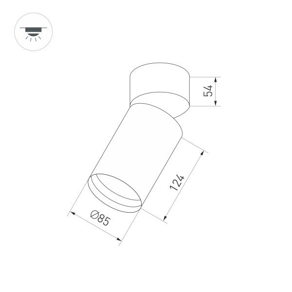 Корпус накладного светильника Arlight SP-Polo-Surface-Flap-R85 024382(1) в Санкт-Петербурге