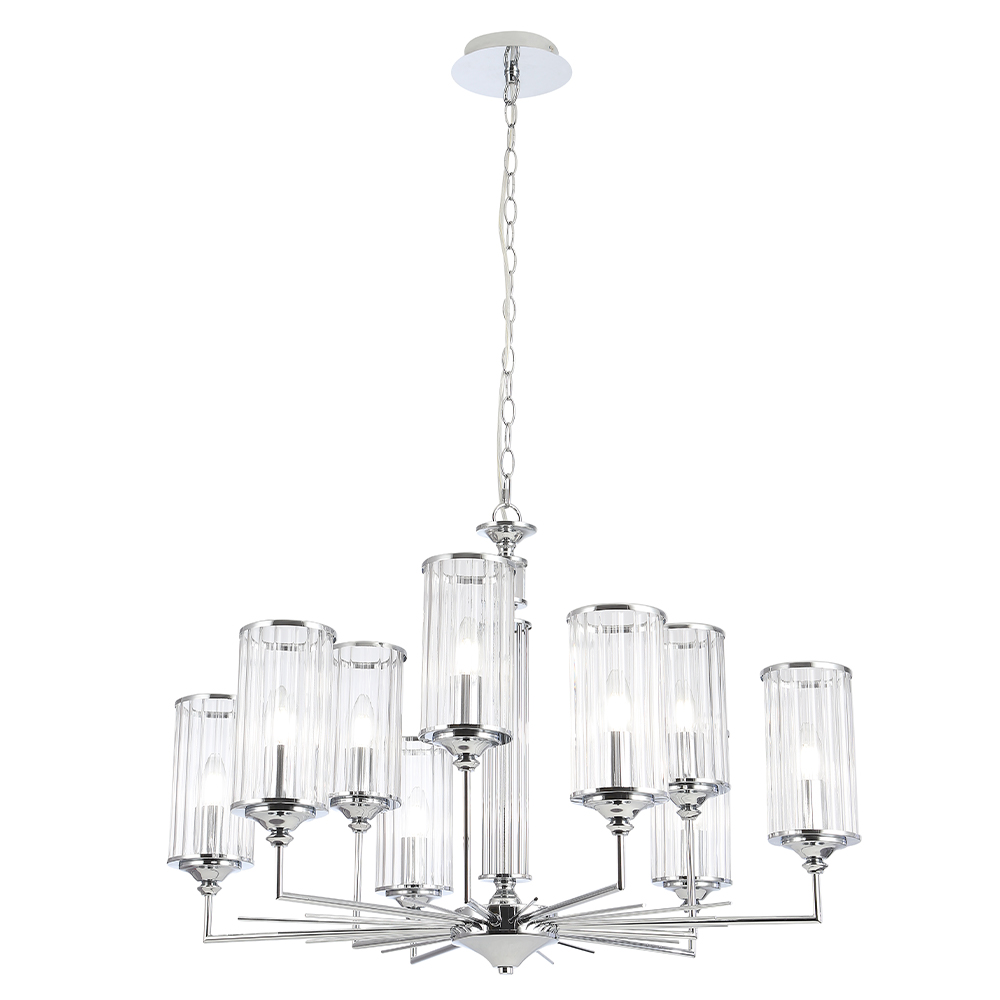 Подвесная люстра Crystal Lux GLORIA SP9 CHROME в #REGION_NAME_DECLINE_PP#