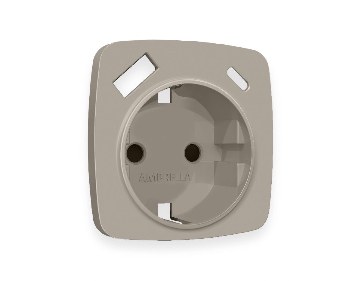 Лицевая панель для розетки с/з со шторками 2USB тип A+C Ambrella Volt Omega OP3700 в Санкт-Петербурге