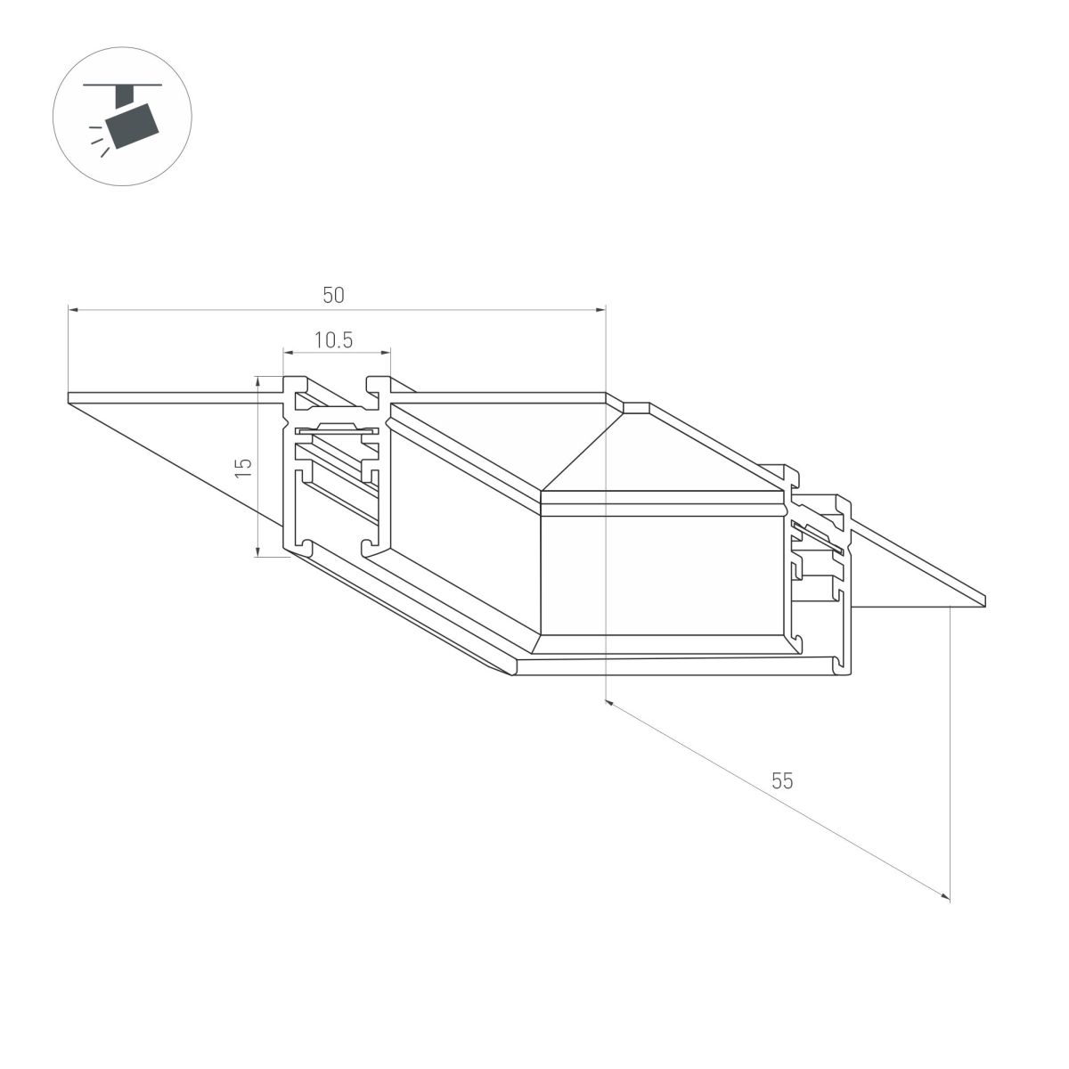 Коннектор угловой для встраиваемого магнитного шинопровода Arlight MAG-MICROCOSM-CON-FDW-L90 (WH) (IP20 Металл) 062720 в Санкт-Петербурге