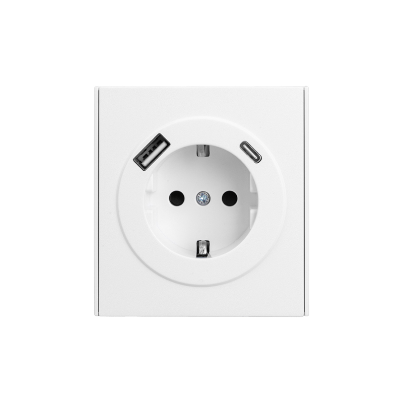 Розетка STRONG 1-ая с/з с/у з/ш 16А с USB A+C быстрой зарядки 5В/3А жемчуг KRANZ KR-78-0704-4 в #REGION_NAME_DECLINE_PP#