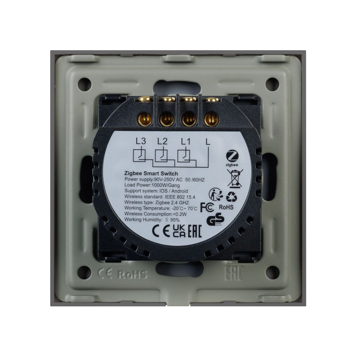 Выключатель сенсорный Arlight SWT-OMALI-S03-ZB-GR (250V, 10A, Zigbee) 050047 в Санкт-Петербурге
