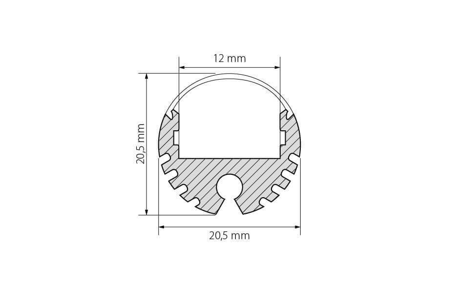 Профиль Arlight ARH-ROUND-D20-2000 ANOD 016219 в Санкт-Петербурге