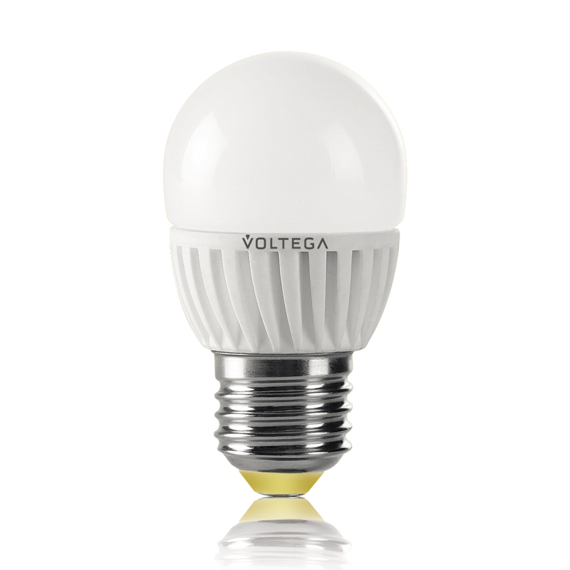 Лампа светодиодная Voltega E27 6.5W 2800К шар матовый VG1-G2E27warm6W 4695 в Санкт-Петербурге