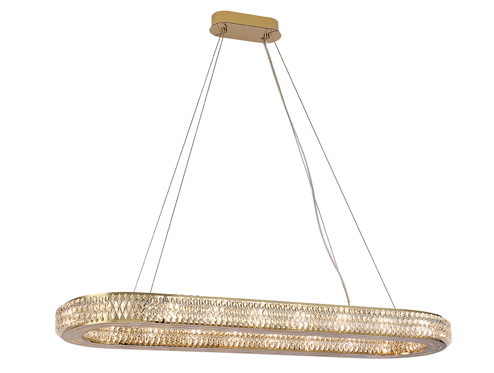 Подвесная люстра неоклассика Newport Melody 8560/100 C oval gold polished М0070796 в Санкт-Петербурге