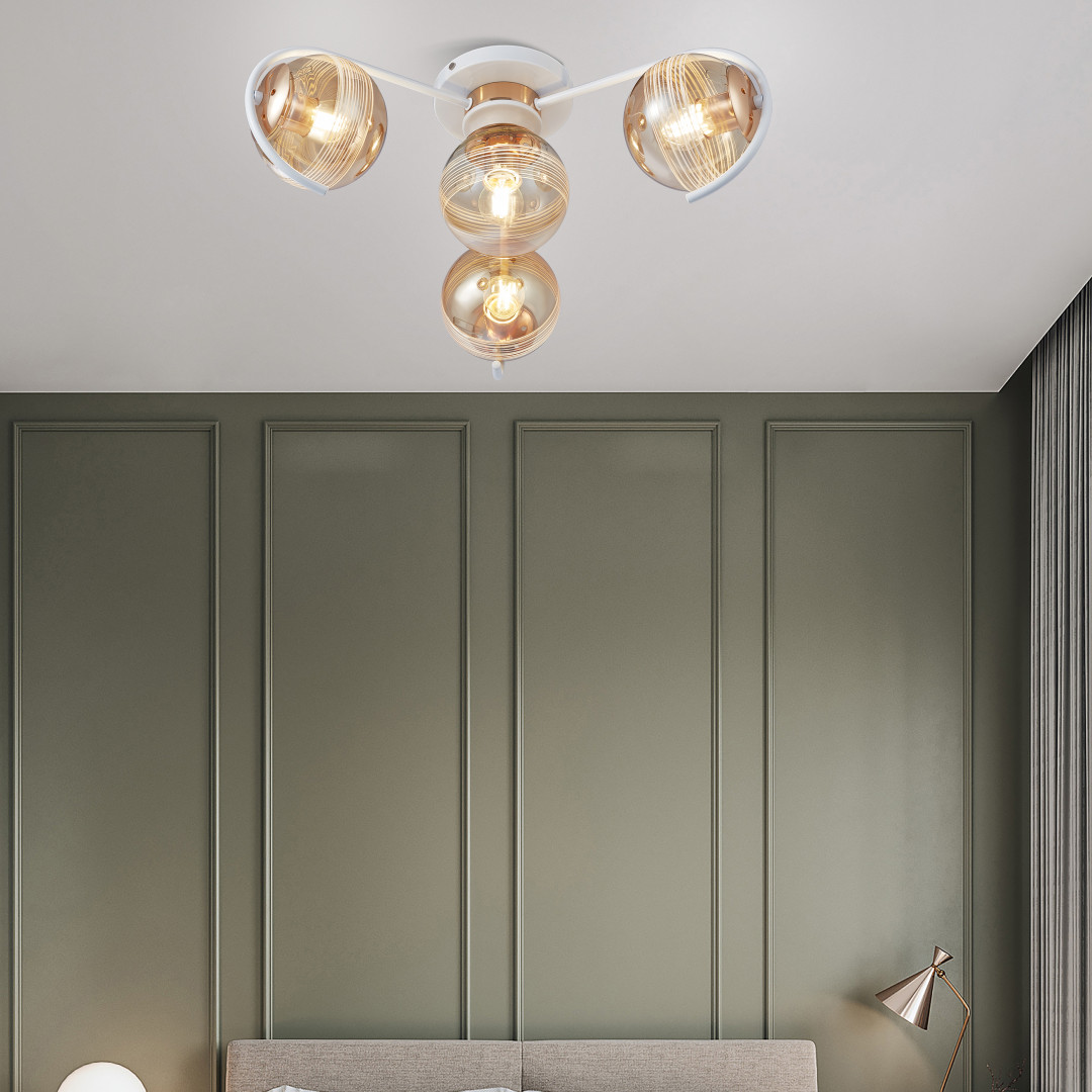 Потолочная люстра Arte Milano Amalfi 326208/3+1 WH+FG в Санкт-Петербурге